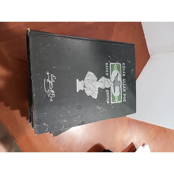 1903 Edgar Allan Poe Raven Edition Complete Set Gothic Horror Stories Book - Picture 10 of 12